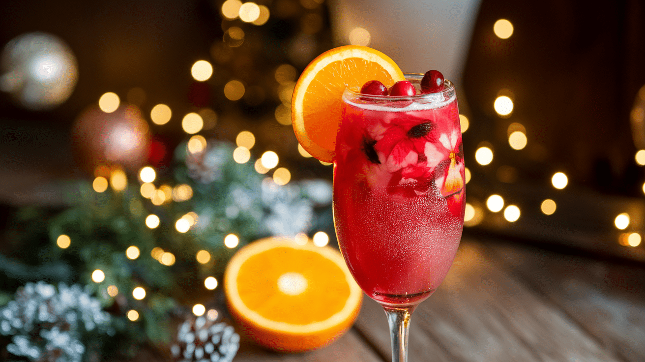 Festive Poinsettia Cocktail Recipe 1 Festive Poinsettia Cocktail Recipe
