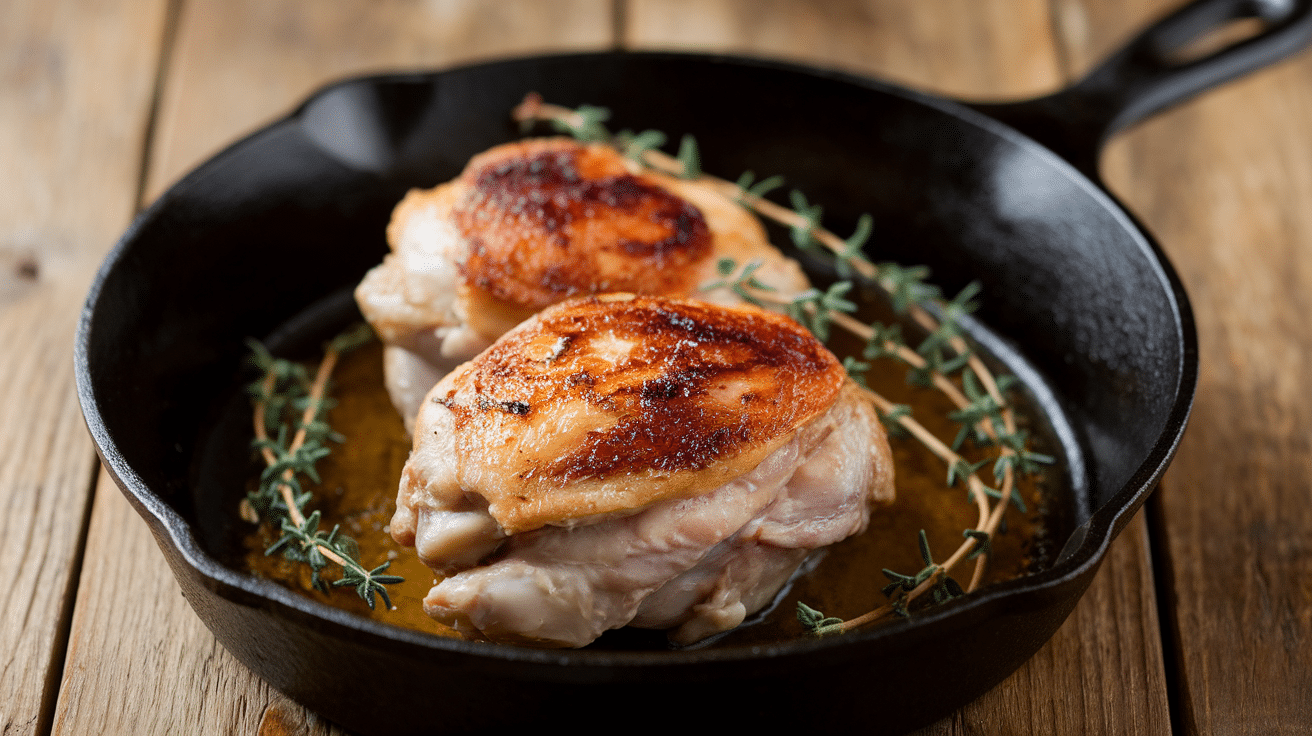 Savory Cast Iron Skillet Chicken Thighs Recipe 1 Savory Cast Iron Skillet Chicken Thighs Recipe