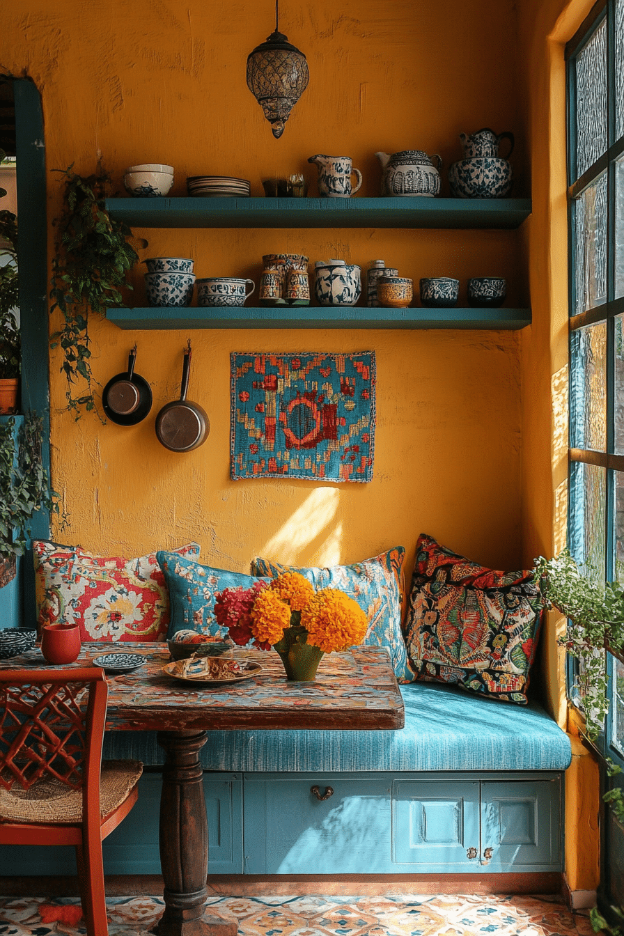 19 Colorful Boho Decor Ideas to Mix Patterns and Textures