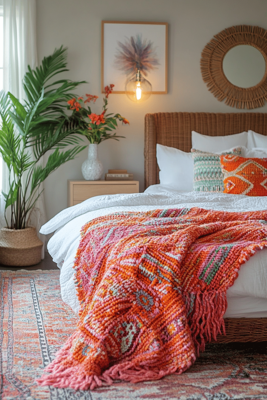 19 Colorful Boho Decor Ideas to Mix Patterns and Textures