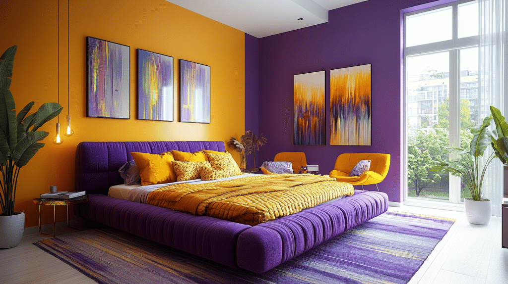 purple bedrooms