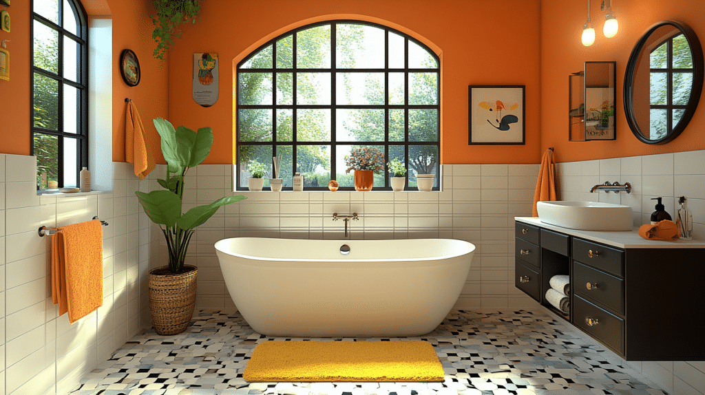 vintage modern bathroom