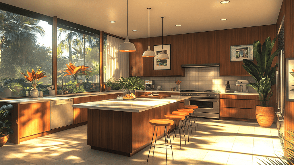 mid century modern kitchen