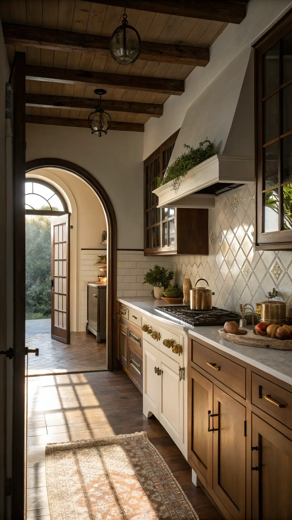 White and Wood Kitchen Cabinets: A Timeless Design Symphony