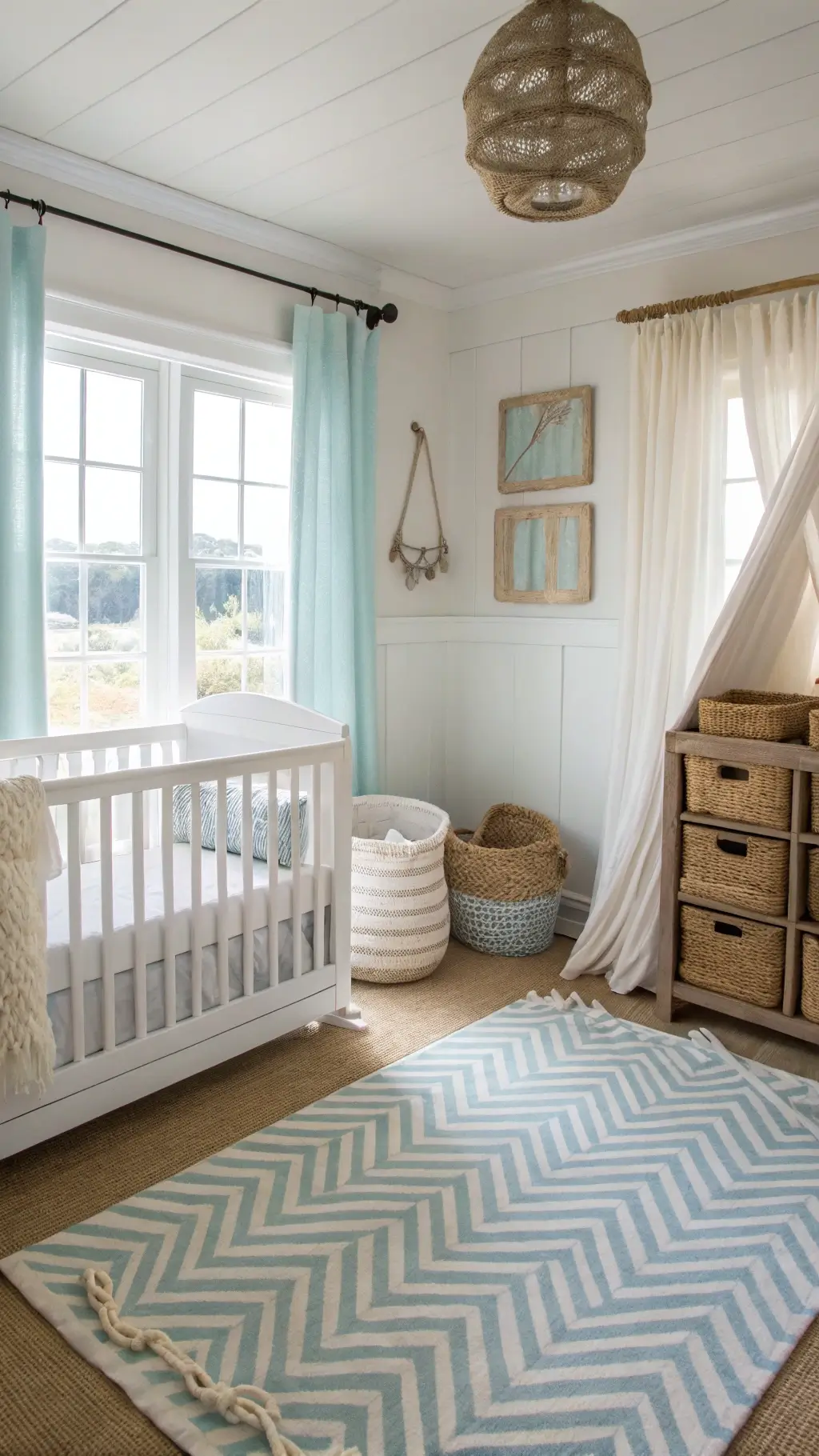 Coastal Charm: Transform Your Entryway and Nursery with Serene, Beach-Inspired Design