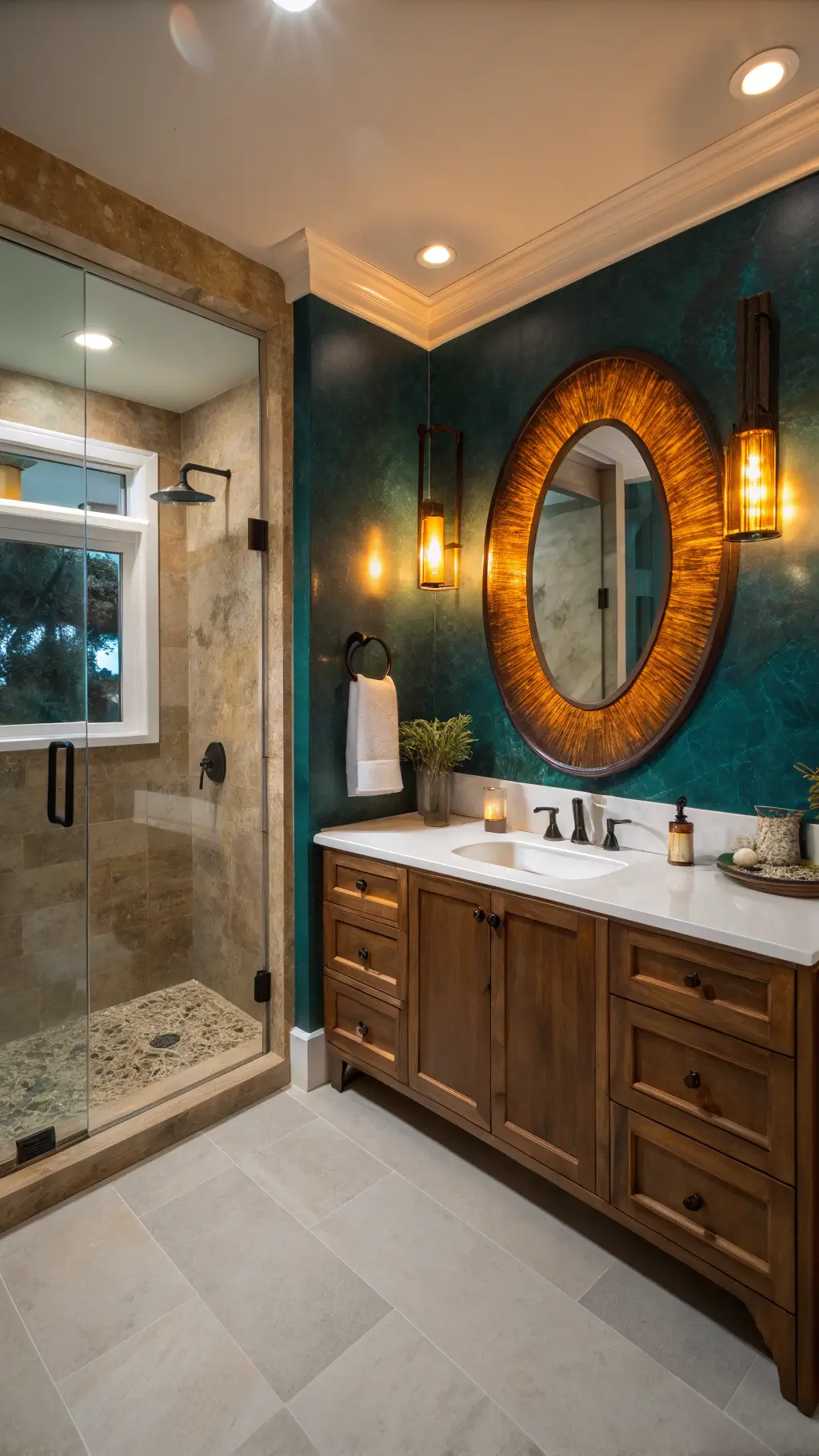 Coastal Maximalist Shower: Transform Your Bathroom into a Vibrant Seaside Sanctuary