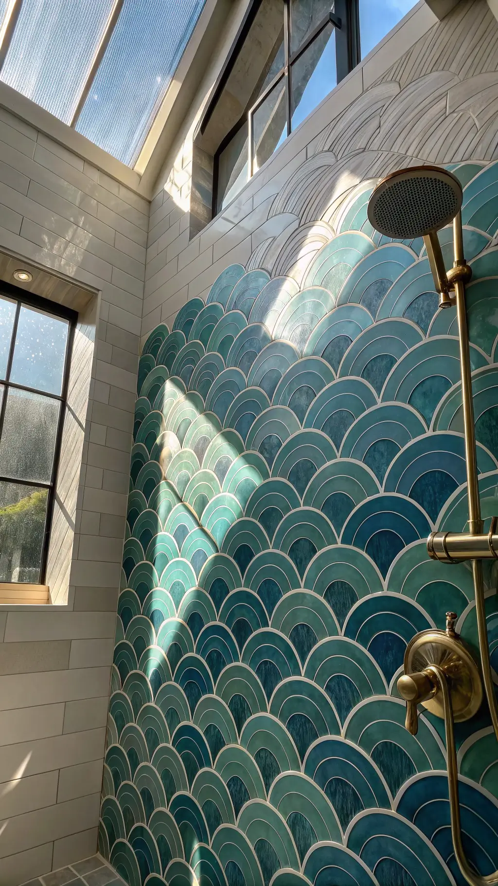 Coastal Maximalist Shower: Transform Your Bathroom into a Vibrant Seaside Sanctuary