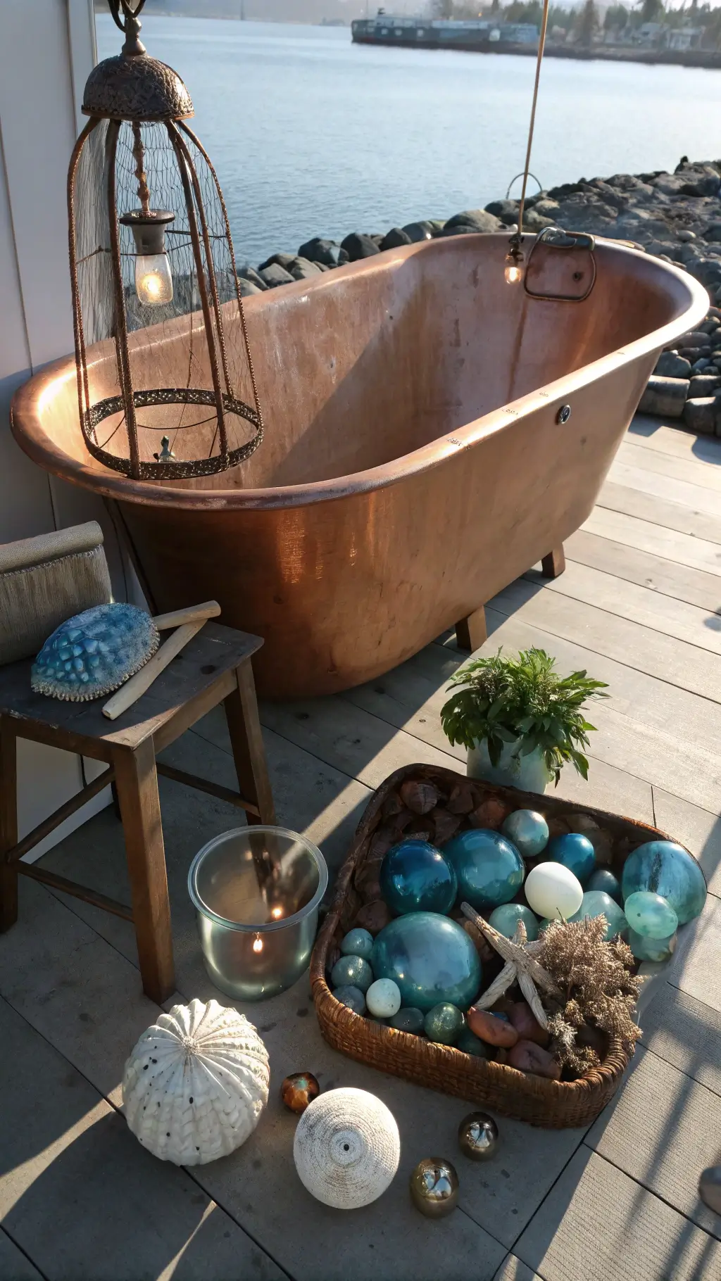 Coastal Maximalist Shower: Transform Your Bathroom into a Vibrant Seaside Sanctuary