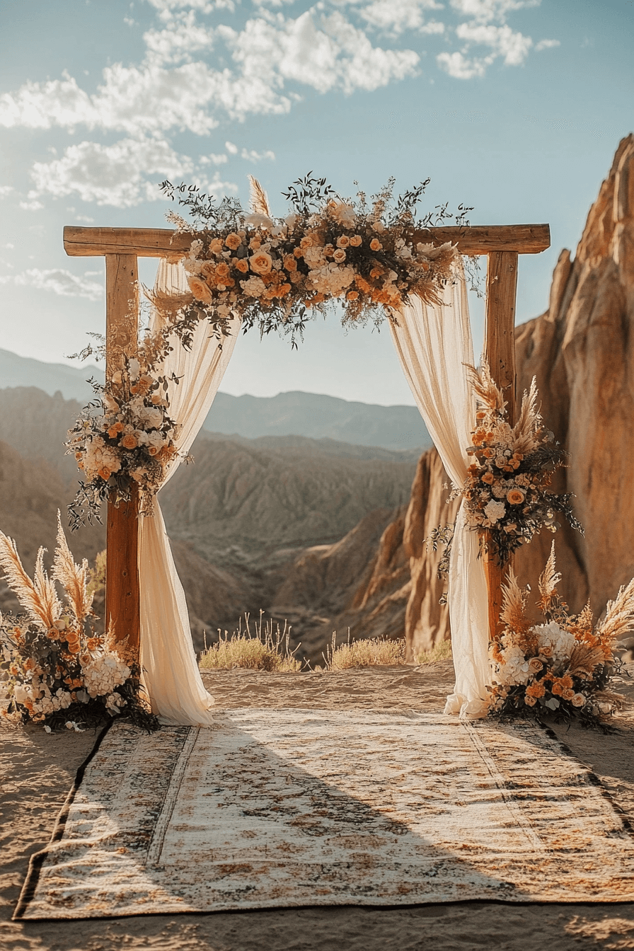 27+ Boho Wedding Arch Designs to Add Soulful Charm to Your Ceremony 19 27+ Boho Wedding Arch Designs to Add Soulful Charm to Your Ceremony