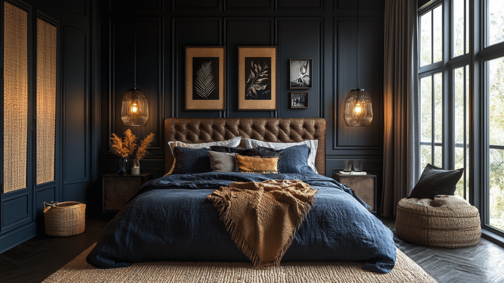 dark boho bedroom