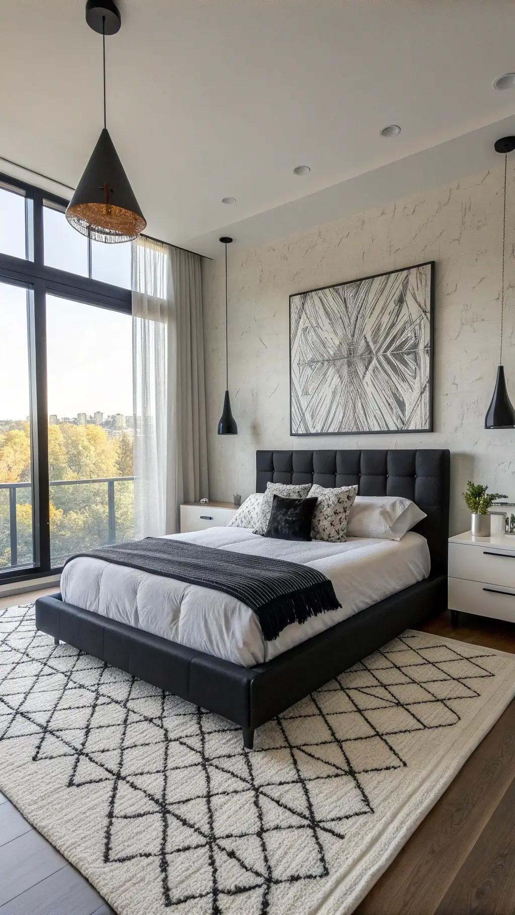 Creating a Stunning Black and White Apartment Bedroom: A Modern Design Guide
