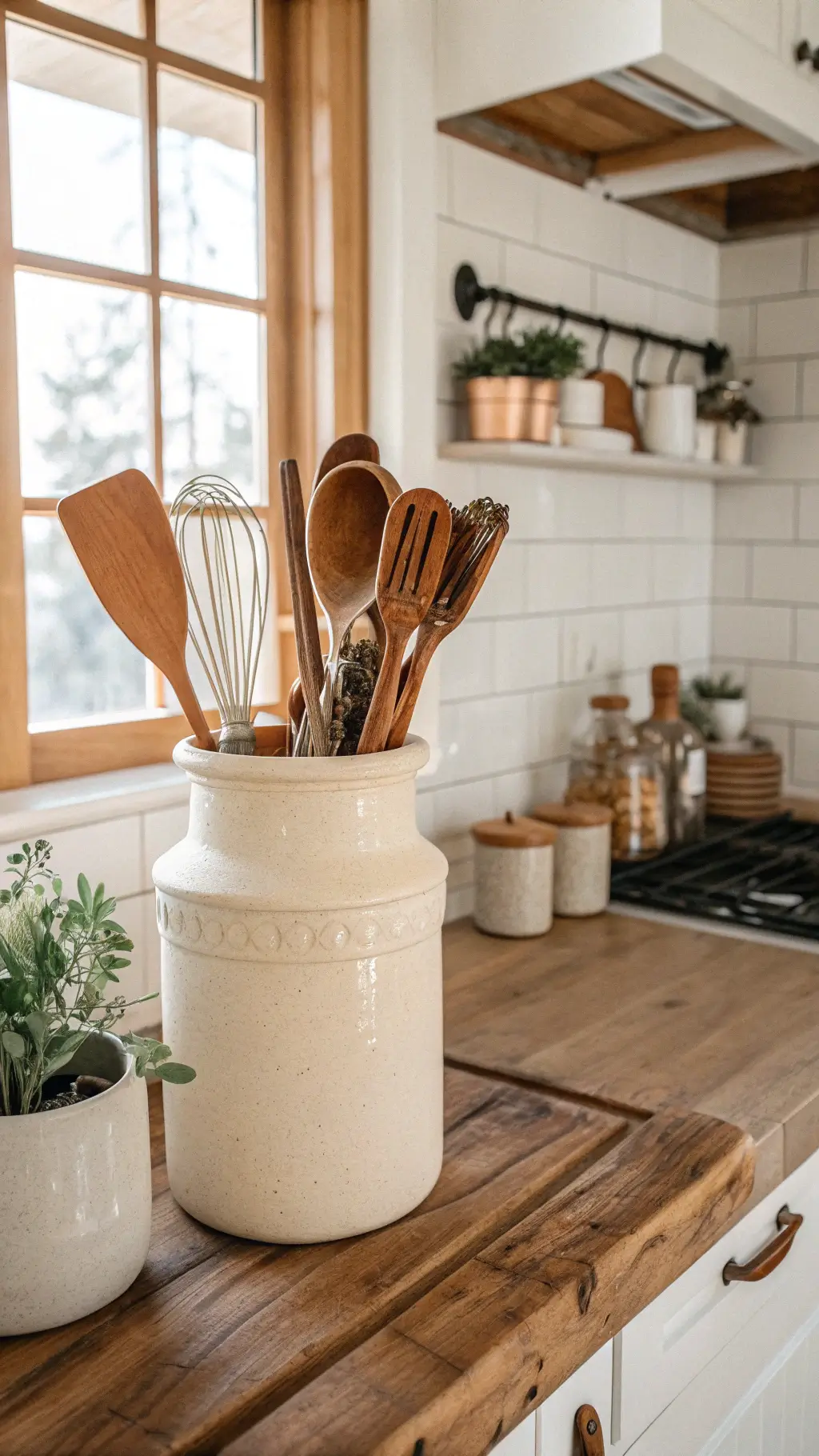 Farmhouse Utensil Holders: Rustic Charm Meets Kitchen Functionality