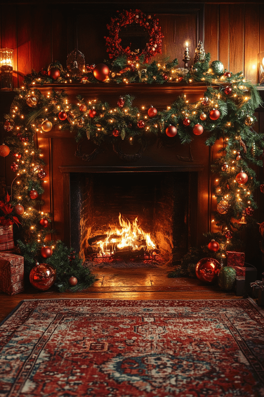 25 Christmas Fireplace Decor Inspirations for a Merry Winter Scene