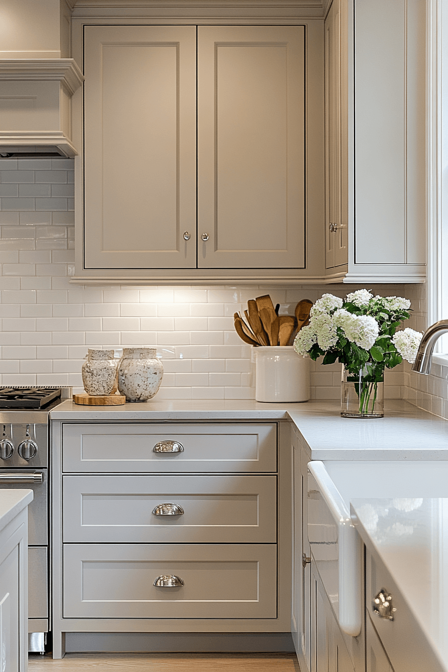 24 Neutral Kitchen Cabinets That Create A Soft Happy Home Vibe 14 24 Neutral Kitchen Cabinets That Create A Soft Happy Home Vibe