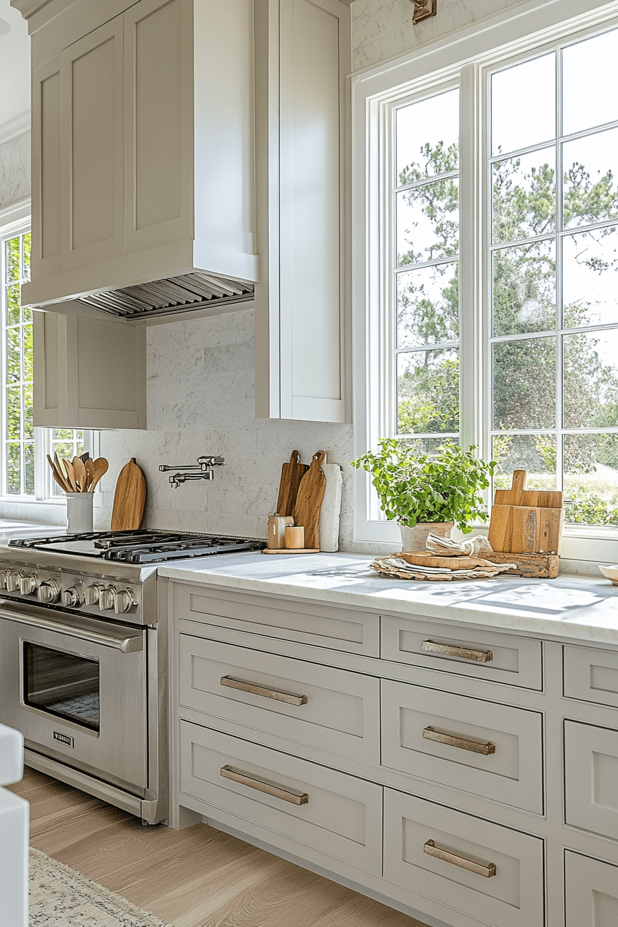 24 Neutral Kitchen Cabinets That Create A Soft Happy Home Vibe 21 24 Neutral Kitchen Cabinets That Create A Soft Happy Home Vibe