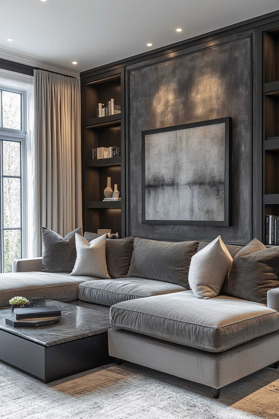 27 Dark Grey Living Room Ideas That Redefine Cozy Elegance 10 27 Dark Grey Living Room Ideas That Redefine Cozy Elegance