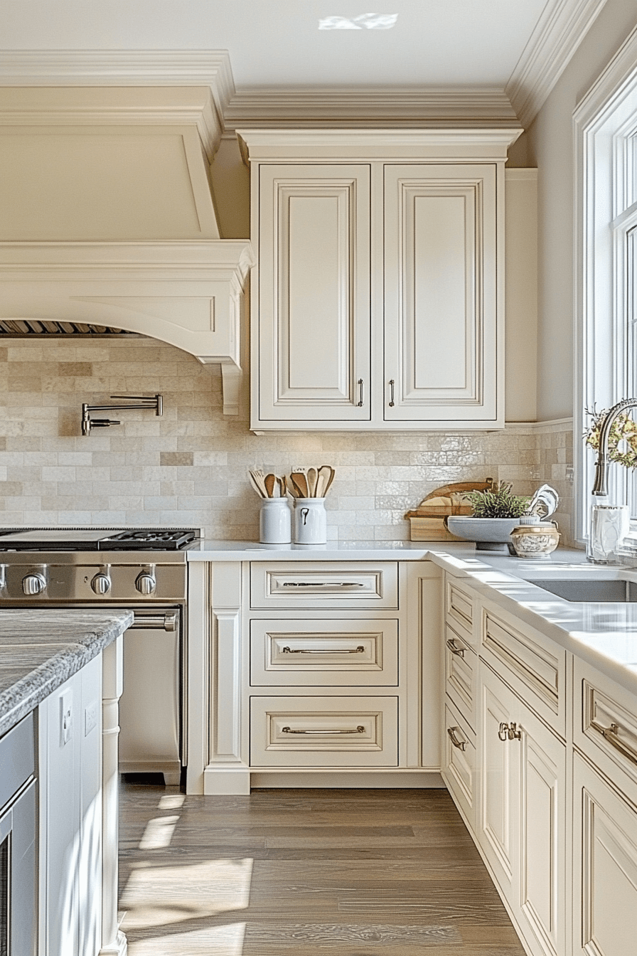 27 Antique White Kitchen Cabinet Ideas That Bring Timeless Elegance To Your Culinary Space 10 27 Antique White Kitchen Cabinet Ideas That Bring Timeless Elegance To Your Culinary Space