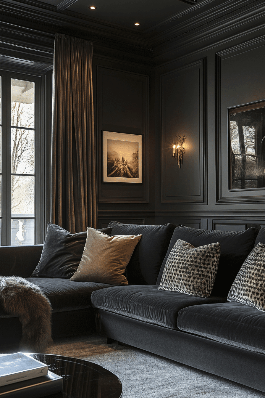 27 Dark Grey Couch Living Room Ideas That Define Quiet Luxury 11 27 Dark Grey Couch Living Room Ideas That Define Quiet Luxury