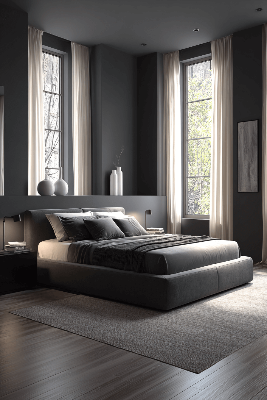 27 Dark Grey Bedroom Ideas That Wrap You in Moody Comfort 12 27 Dark Grey Bedroom Ideas That Wrap You in Moody Comfort