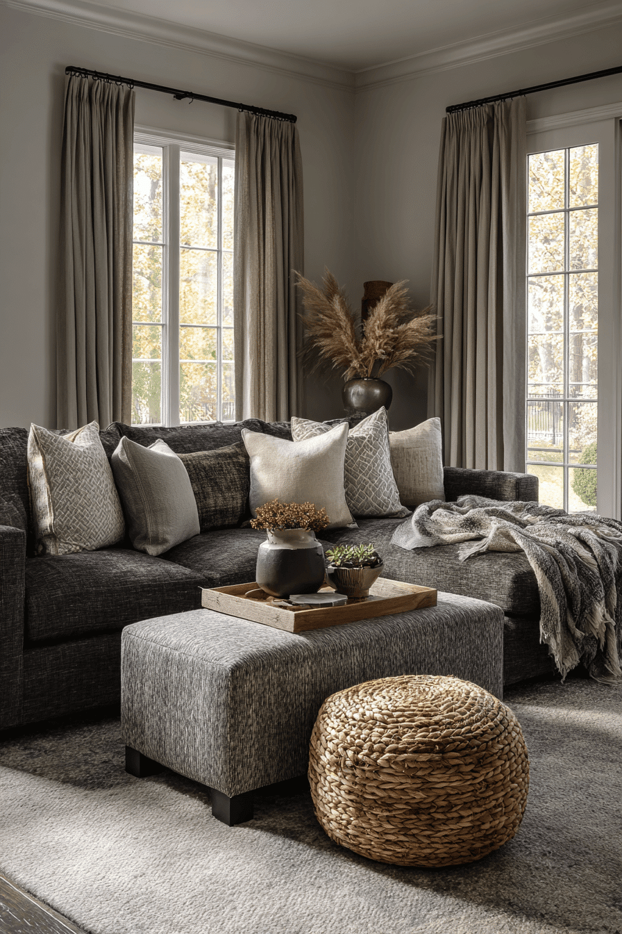 27 Charcoal Couch Living Room Ideas That Create Sophisticated Depth And Timeless Style 13 27 Charcoal Couch Living Room Ideas That Create Sophisticated Depth And Timeless Style