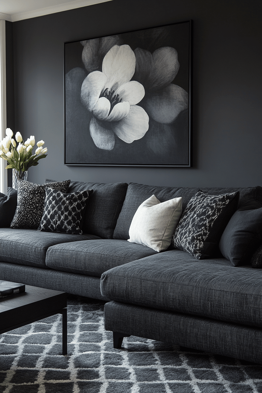 27 Dark Grey Couch Living Room Ideas That Define Quiet Luxury 13 27 Dark Grey Couch Living Room Ideas That Define Quiet Luxury