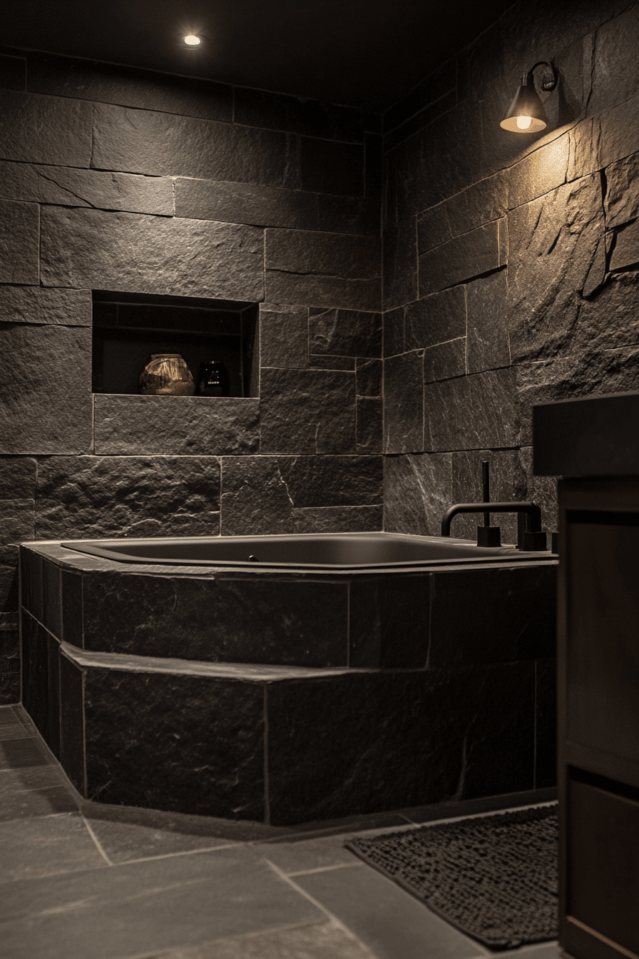 27 Dark Grey Bathroom Ideas That Feel Like Your Own Private Spa 15 27 Dark Grey Bathroom Ideas That Feel Like Your Own Private Spa