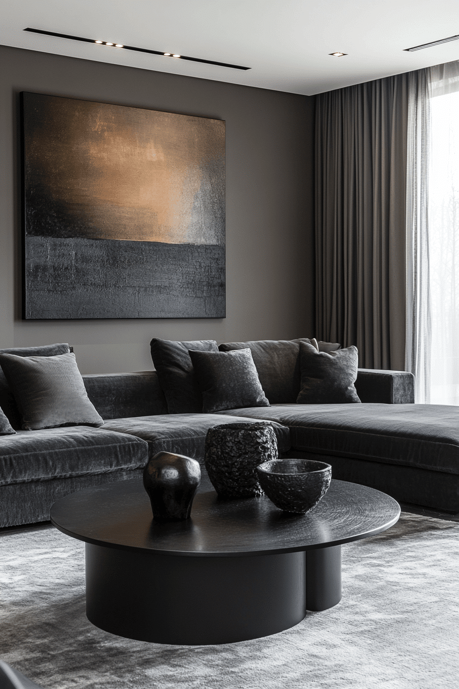 27 Dark Grey Living Room Ideas That Redefine Cozy Elegance 15 27 Dark Grey Living Room Ideas That Redefine Cozy Elegance