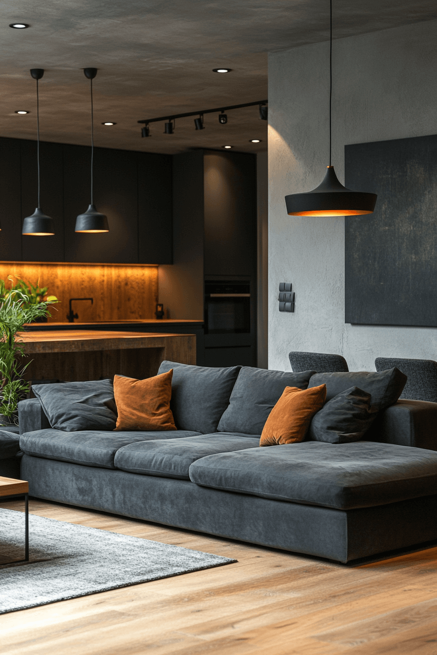 27 Dark Grey Living Room Ideas That Redefine Cozy Elegance 16 27 Dark Grey Living Room Ideas That Redefine Cozy Elegance