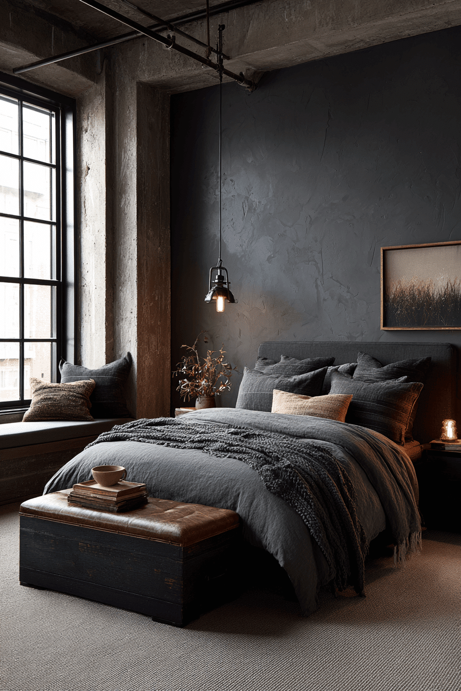 27 Dark Grey Bedroom Ideas That Wrap You in Moody Comfort 16 27 Dark Grey Bedroom Ideas That Wrap You in Moody Comfort