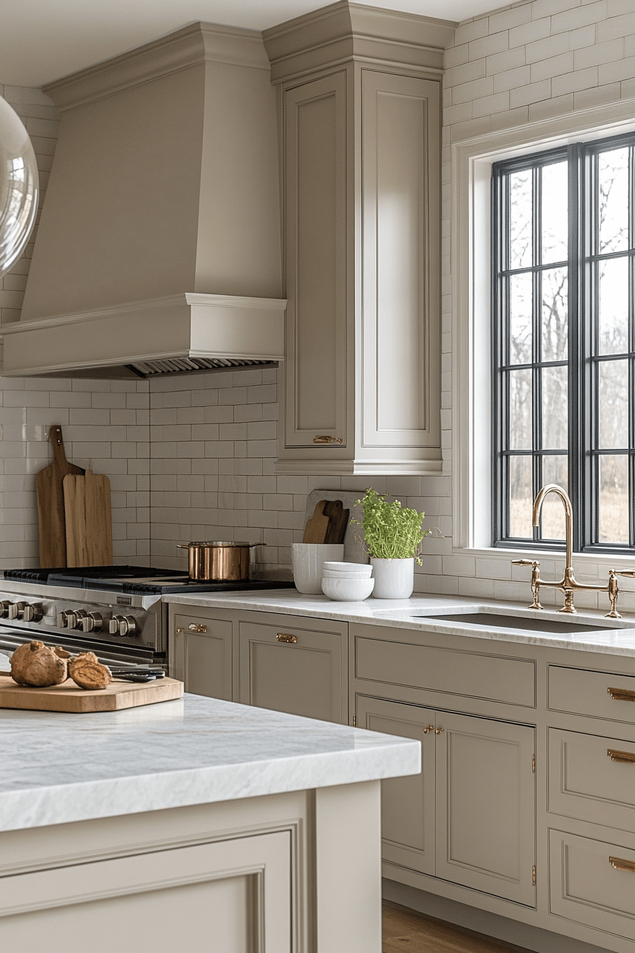 27 Light Taupe Kitchen Cabinets That Nail Sophisticated Warmth 18 27 Light Taupe Kitchen Cabinets That Nail Sophisticated Warmth