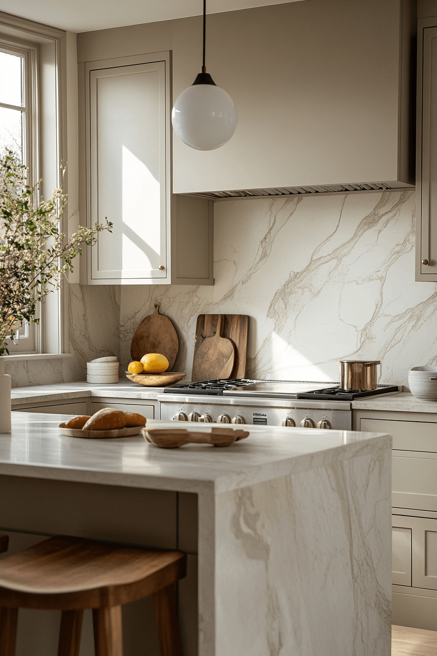 27 Light Taupe Kitchen Cabinets That Nail Sophisticated Warmth 19 27 Light Taupe Kitchen Cabinets That Nail Sophisticated Warmth