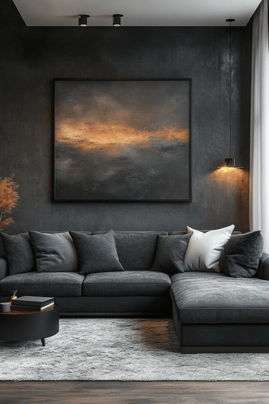 27 Dark Grey Couch Living Room Ideas That Define Quiet Luxury 2 27 Dark Grey Couch Living Room Ideas That Define Quiet Luxury