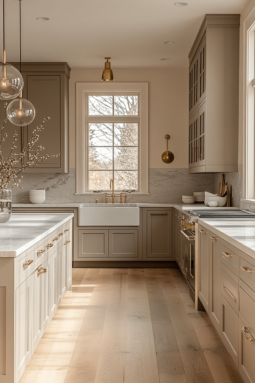 27 Light Taupe Kitchen Cabinets That Nail Sophisticated Warmth 2 27 Light Taupe Kitchen Cabinets That Nail Sophisticated Warmth