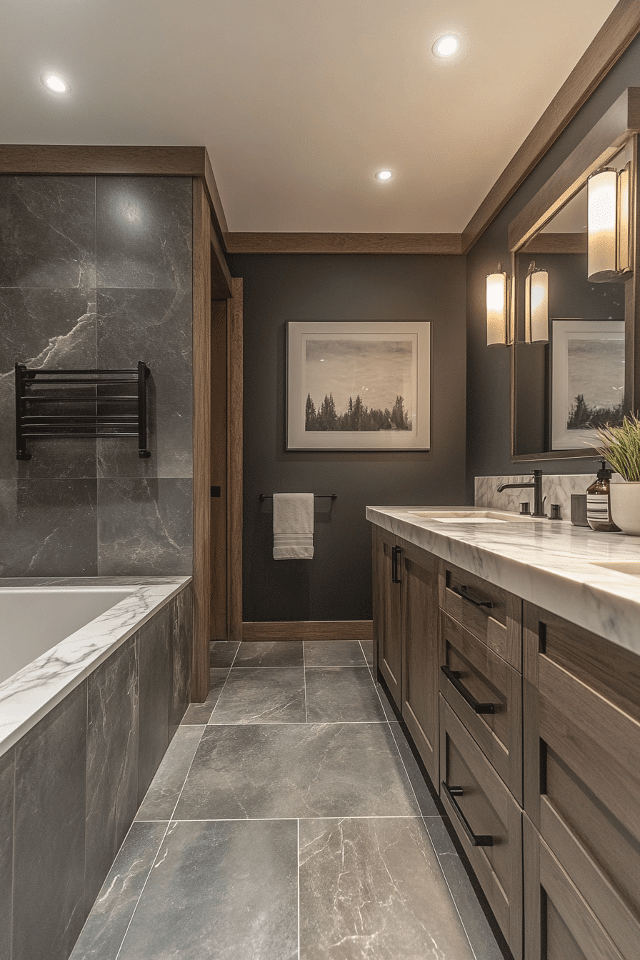 27 Dark Grey Bathroom Ideas That Feel Like Your Own Private Spa 20 27 Dark Grey Bathroom Ideas That Feel Like Your Own Private Spa