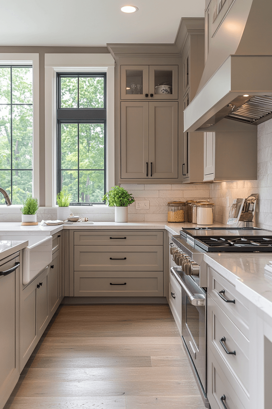 27 Light Taupe Kitchen Cabinets That Nail Sophisticated Warmth 20 27 Light Taupe Kitchen Cabinets That Nail Sophisticated Warmth