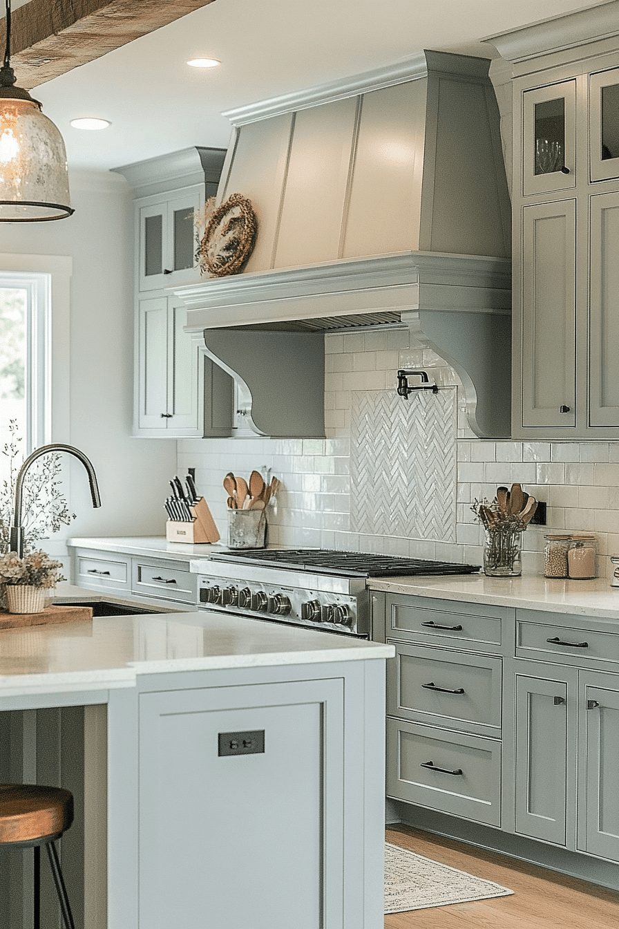 27 Gray Kitchen Cabinets That Outshine Every All-White Kitchen 21 27 Gray Kitchen Cabinets That Outshine Every All-White Kitchen