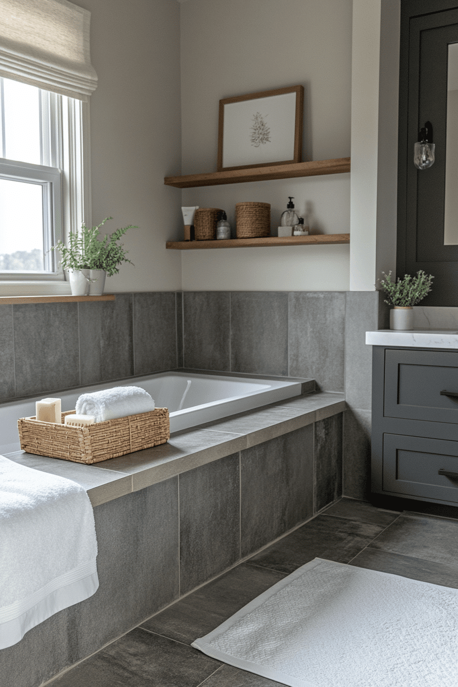 27 Dark Grey Bathroom Ideas That Feel Like Your Own Private Spa 22 27 Dark Grey Bathroom Ideas That Feel Like Your Own Private Spa