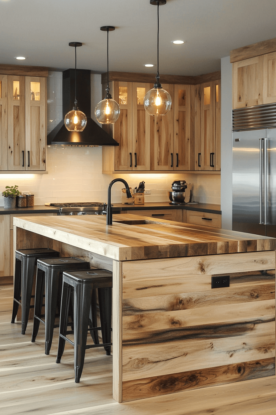 27 Hickory Kitchen Cabinet Ideas That Bring Bold Character And Lasting Beauty 23 27 Hickory Kitchen Cabinet Ideas That Bring Bold Character And Lasting Beauty