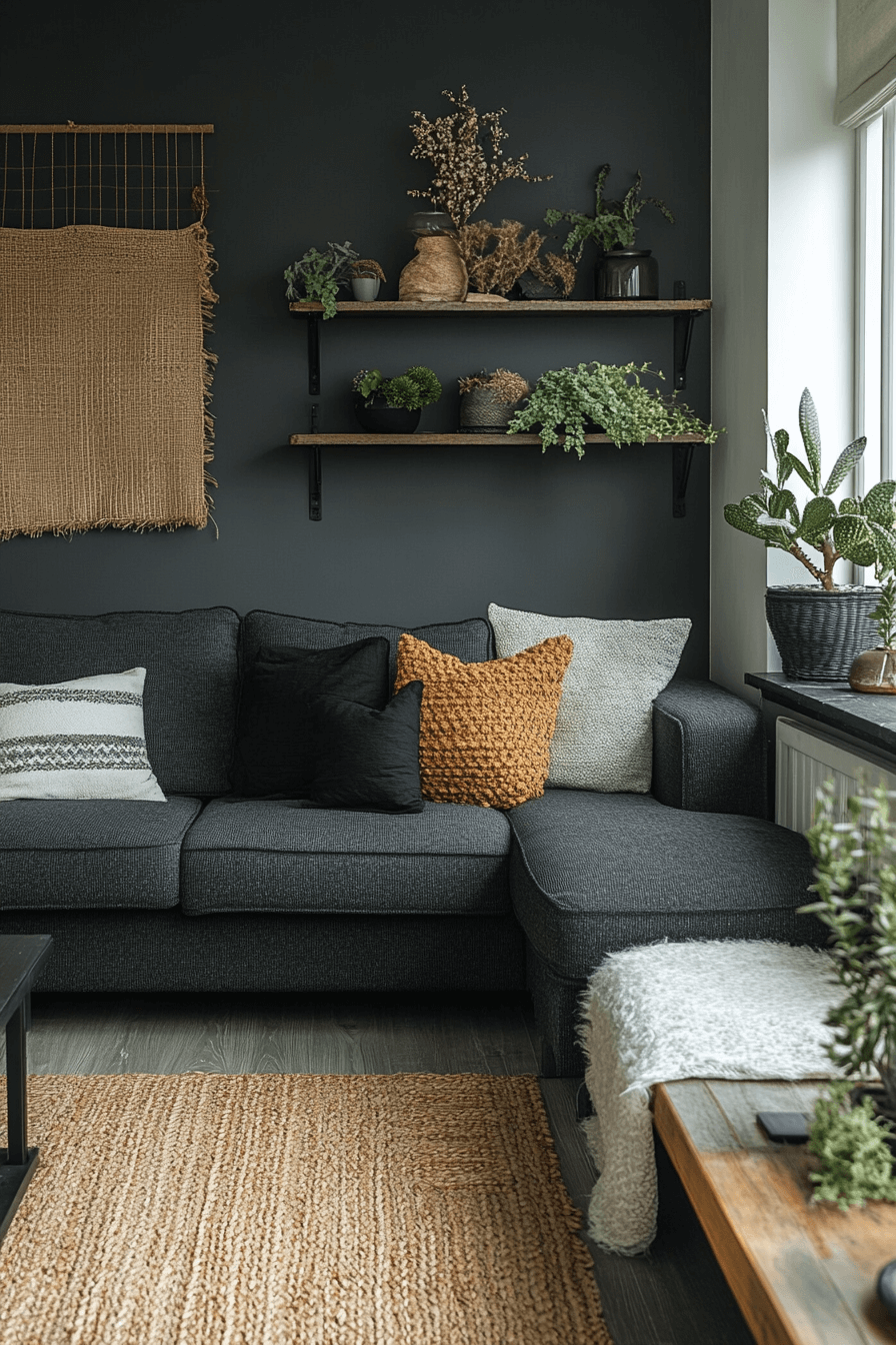 27 Dark Grey Couch Living Room Ideas That Define Quiet Luxury 24 27 Dark Grey Couch Living Room Ideas That Define Quiet Luxury