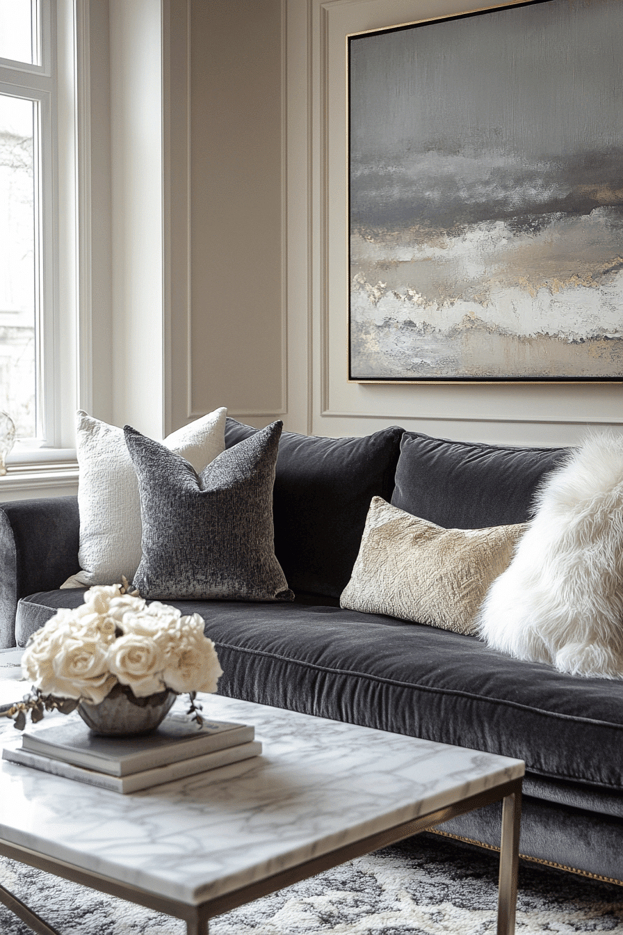 27 Dark Grey Sofa Living Room Ideas You Need to See 24 27 Dark Grey Sofa Living Room Ideas You Need to See