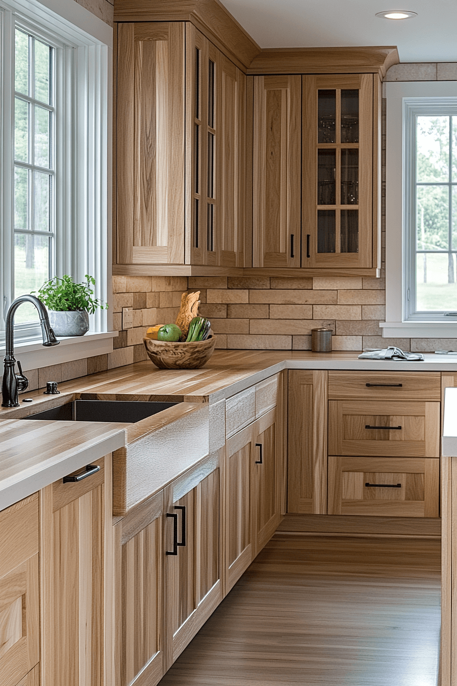 27 Hickory Kitchen Cabinet Ideas That Bring Bold Character And Lasting Beauty 26 27 Hickory Kitchen Cabinet Ideas That Bring Bold Character And Lasting Beauty