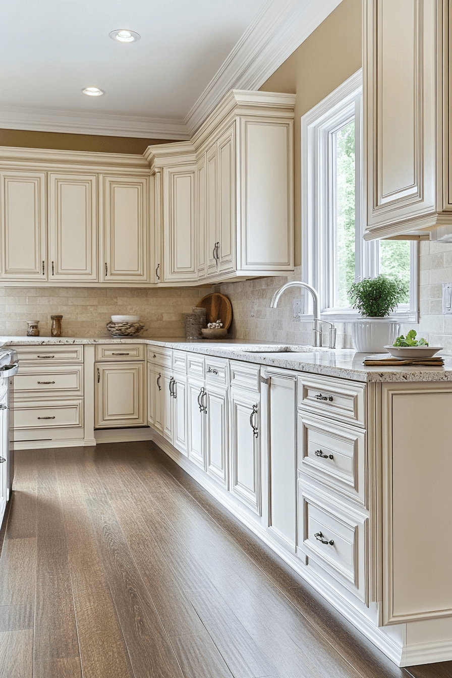 27 Antique White Kitchen Cabinet Ideas That Bring Timeless Elegance To Your Culinary Space 27 27 Antique White Kitchen Cabinet Ideas That Bring Timeless Elegance To Your Culinary Space