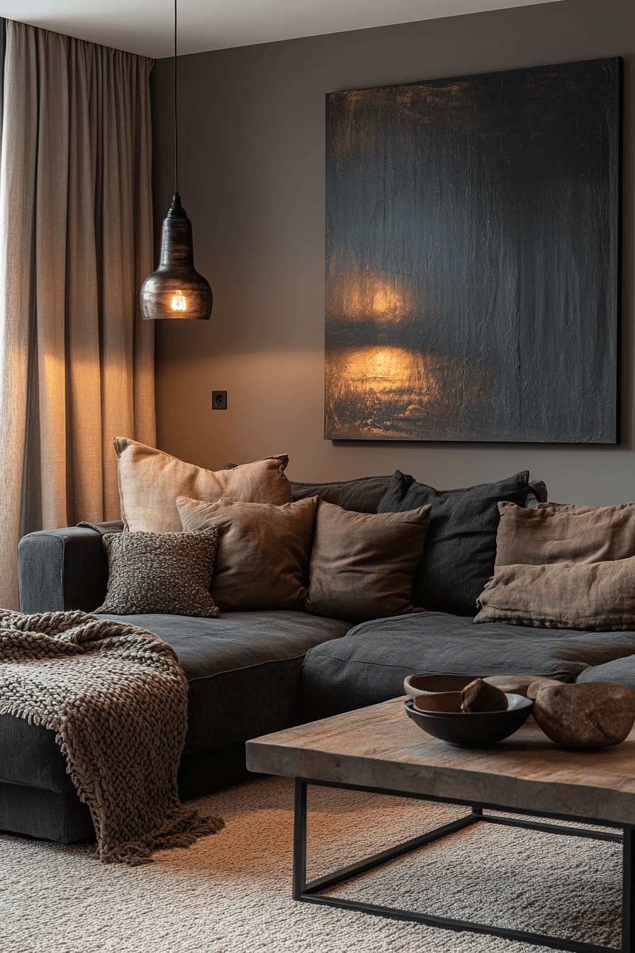 27 Dark Grey Living Room Ideas That Redefine Cozy Elegance 3 27 Dark Grey Living Room Ideas That Redefine Cozy Elegance