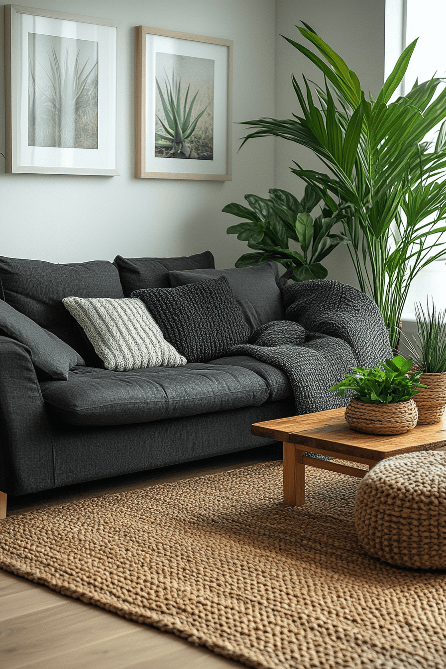 27 Dark Grey Sofa Living Room Ideas You Need to See 4 27 Dark Grey Sofa Living Room Ideas You Need to See