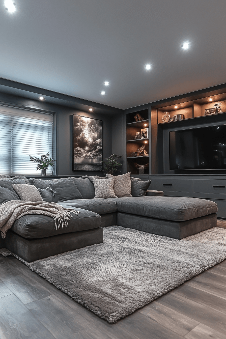 27 Dark Grey Living Room Ideas That Redefine Cozy Elegance 7 27 Dark Grey Living Room Ideas That Redefine Cozy Elegance