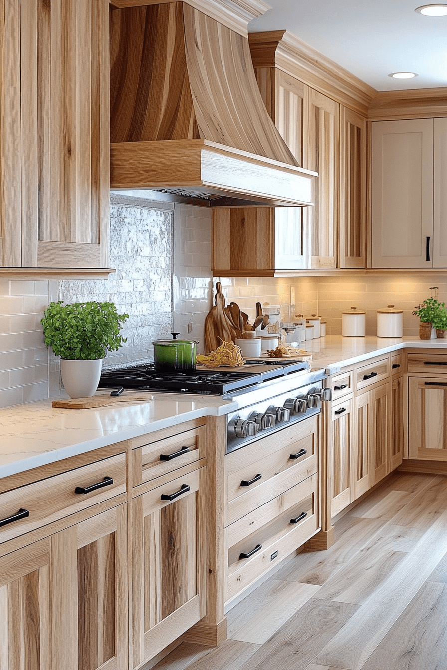 27 Hickory Kitchen Cabinet Ideas That Bring Bold Character And Lasting Beauty 8 27 Hickory Kitchen Cabinet Ideas That Bring Bold Character And Lasting Beauty