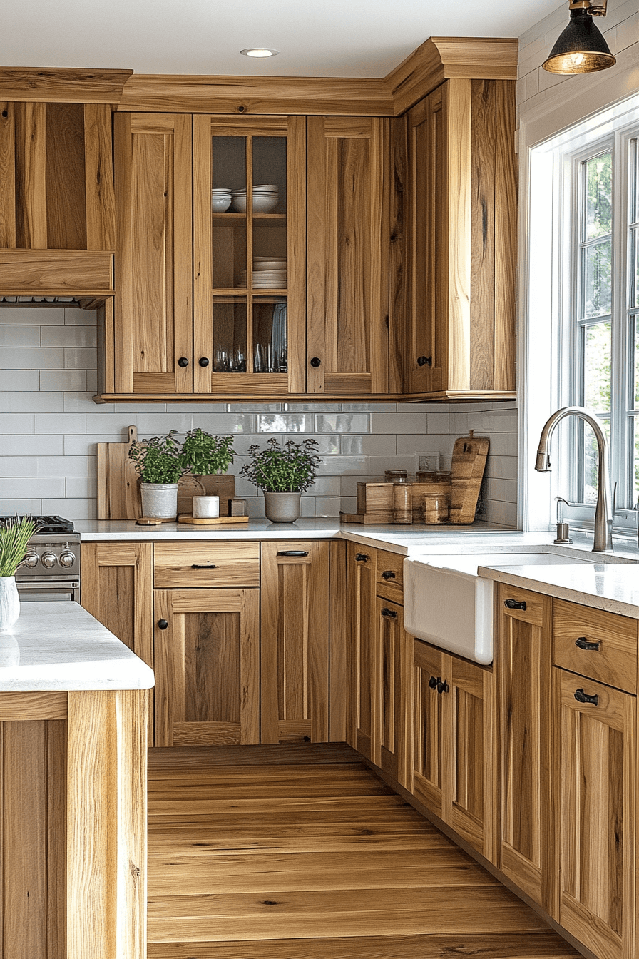 27 Hickory Kitchen Cabinet Ideas That Bring Bold Character And Lasting Beauty 9 27 Hickory Kitchen Cabinet Ideas That Bring Bold Character And Lasting Beauty