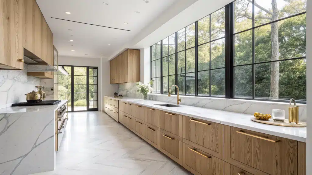 white oak kitchen cabinets