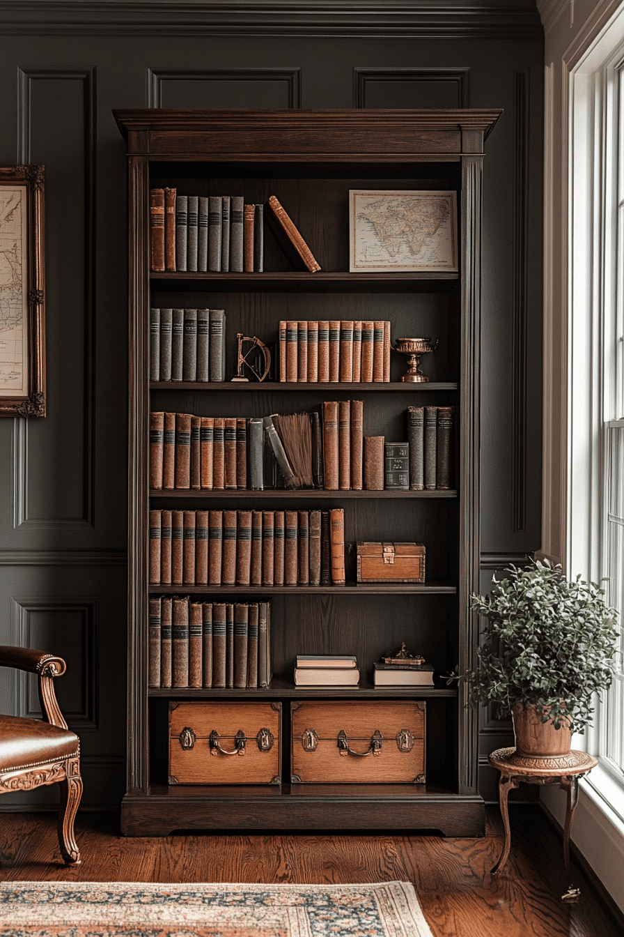 27 Antique Bookshelf Ideas That Will Make Your Home Library Look Like a Masterpiece 13 27 Antique Bookshelf Ideas That Will Make Your Home Library Look Like a Masterpiece