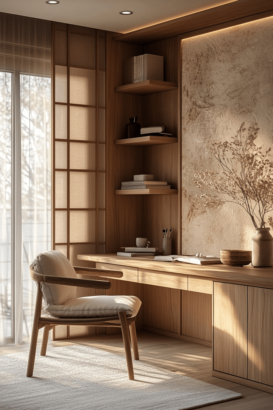 27 Japandi Office Ideas That Will Transform Your Workspace Into a Sanctuary of Focus 15 27 Japandi Office Ideas That Will Transform Your Workspace Into a Sanctuary of Focus